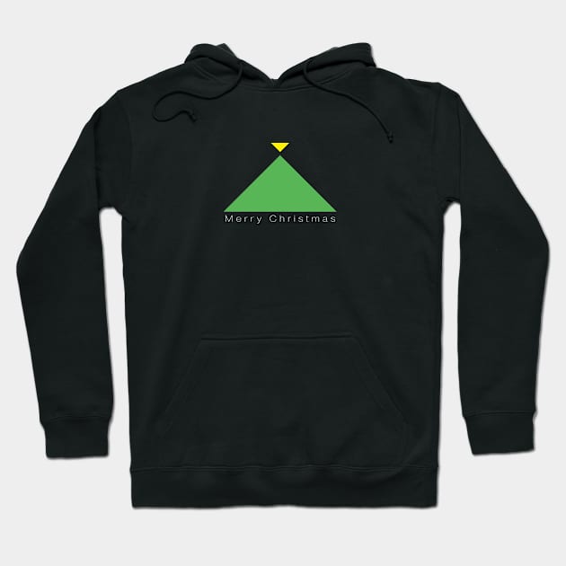 Modern Tree - Abstract Christmas Tree Basic Geometric Shapes Hoodie by CottonGarb